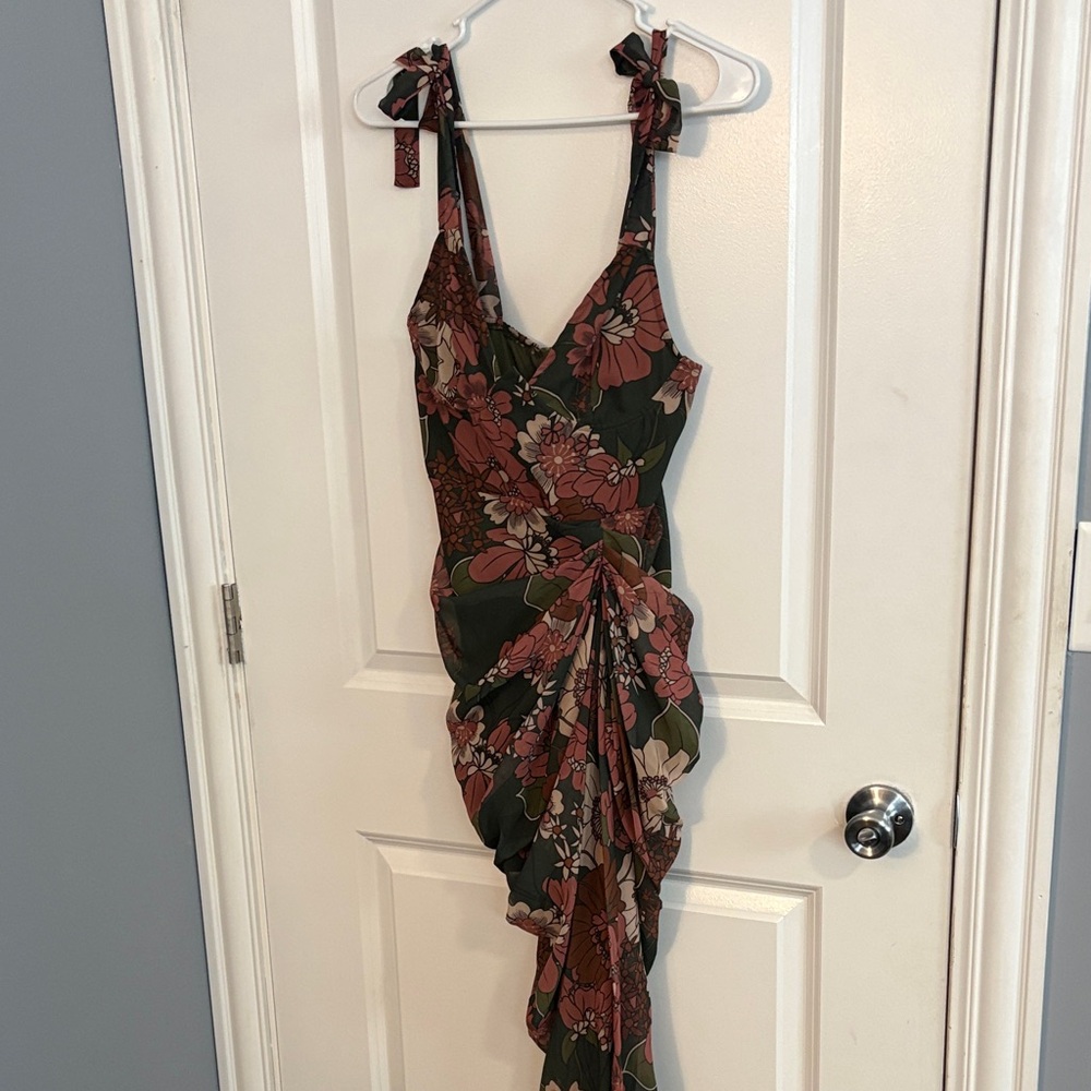 Floral Green and Pink Dress